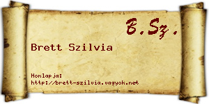 Brett Szilvia névjegykártya